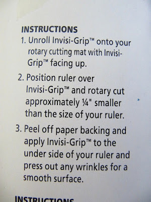 prevent quilt ruler slipping