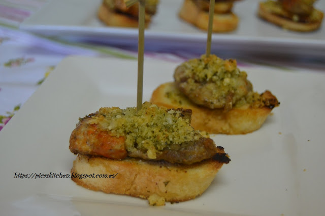 PINCHO DE HÍGADO DE RAPE GRATINADO.