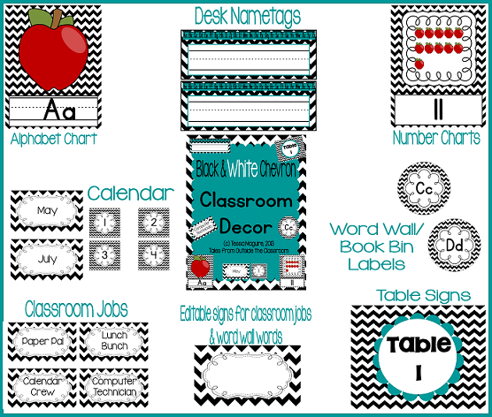 Teal And Black Classroom Decor | Modern World Furnishin Designer Blog