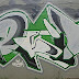 Green and White Graffiti Alphabet