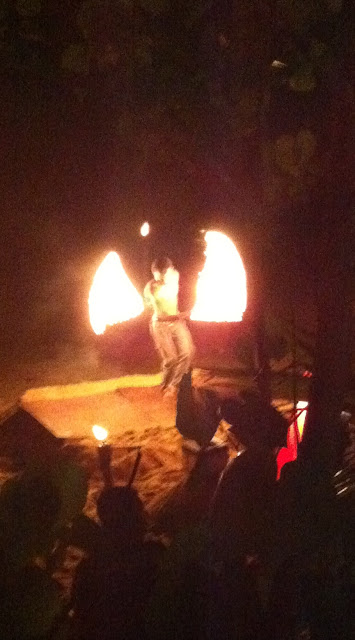 Fire show, flame throwers, Party at Fu bar, Koh Jum, Krabi, Thailand 