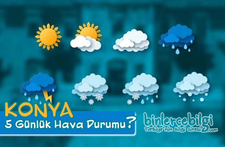 Konya Hava Durumu, Konya İçin Bugün, Yarın ve 5 Günlük Hava Durumu Nasıl Olacak? Konya için hava durumu nedir? Konya bugün, yarın ve 5 günlük hava