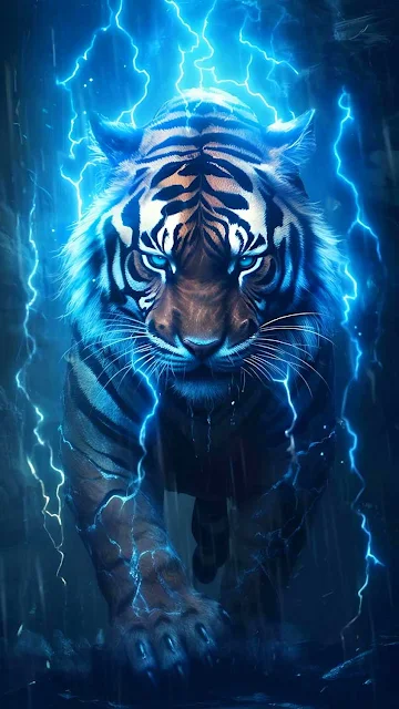 Tiger Fantasy Art Wallpaper for iPhone