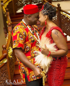 Clinic Matters star Nkechi Emmanuel AKA Nurse Titi and Ambrose Amara traditional wedding photos