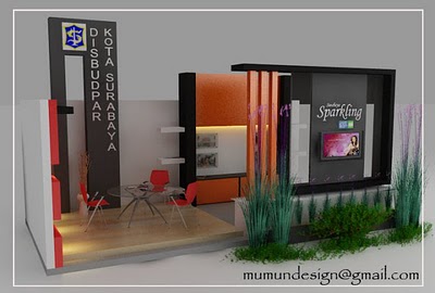 Desain interior rumah: desain stand pameran minimalis modern
