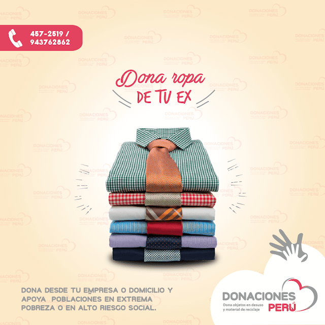 Dona la ropa de tu ex - Dona ropa - Dona y recicla - Recicla y dona - Donaciones Perú