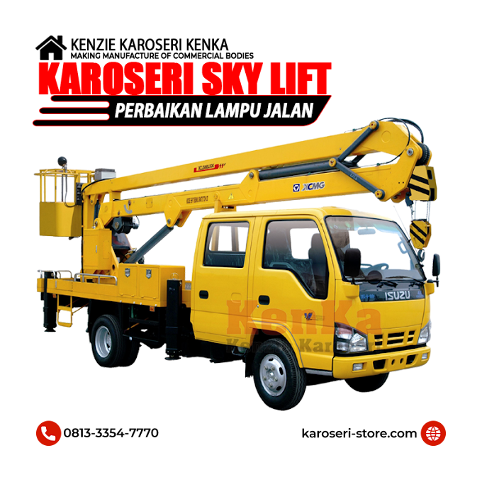 Harga Pembuatan Karoseri Sky Lift PJU - Unit Perbaikan Lampu Jalan