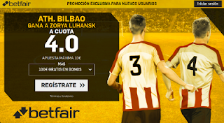 betfair supercuota Atheltic gana Zorya Luhansk europa league 28 septiembre