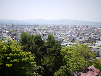 会津若松市街の眺め