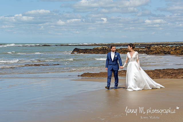 shooting mariés plage de la paracou les sables d'olonne