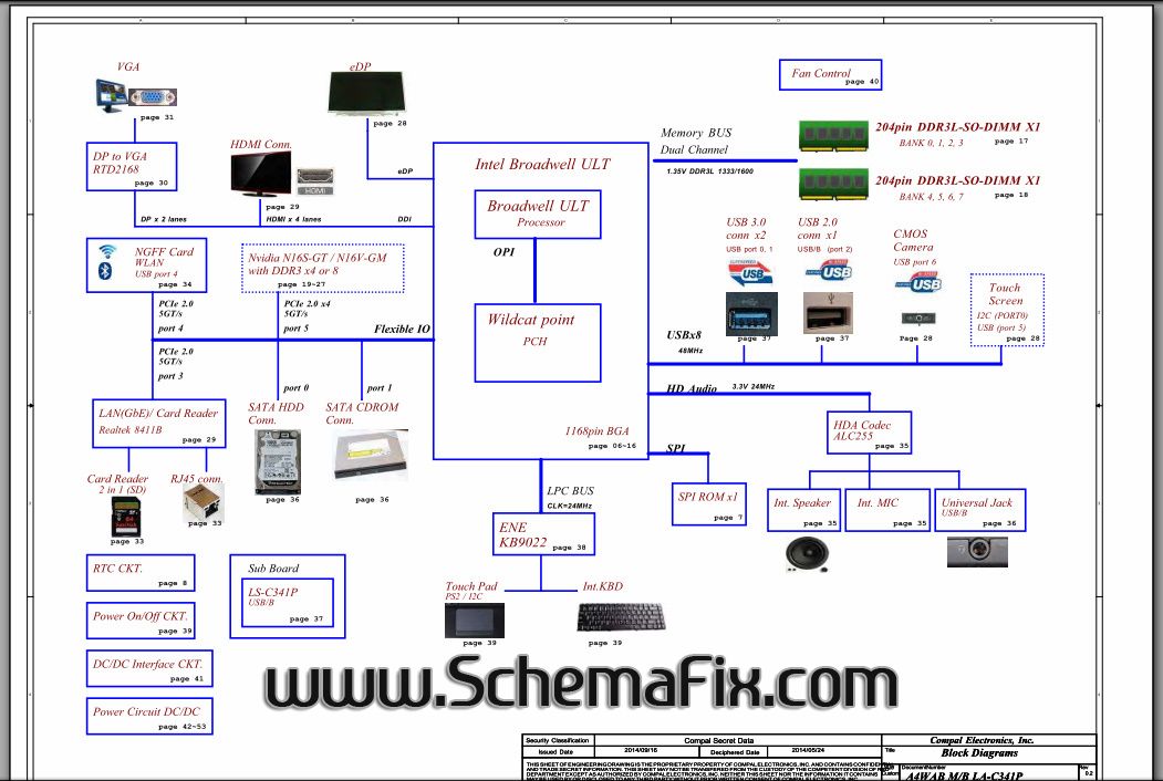 Acer Aspire E5 473 LA-C341P Schematic PDF