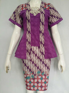 Model Batik Dress Peplum