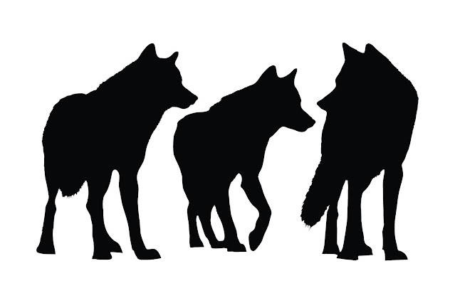 Wolf standing silhouette collection free download