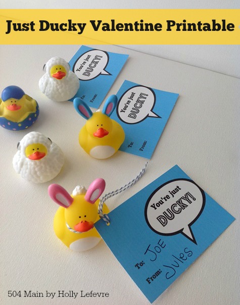 Just Ducky Printable Valentines
