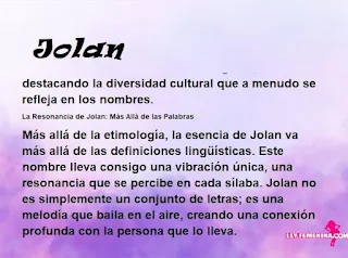 significado del nombre Jolan