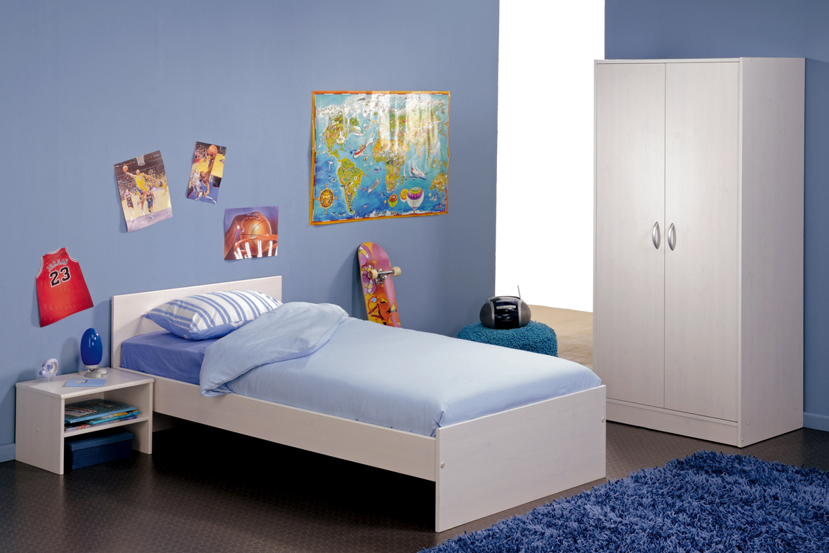 White blue bedroom funiture kids