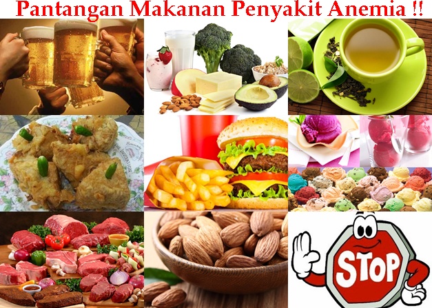 Pantangan Makanan Penderita Penyakit Anemia