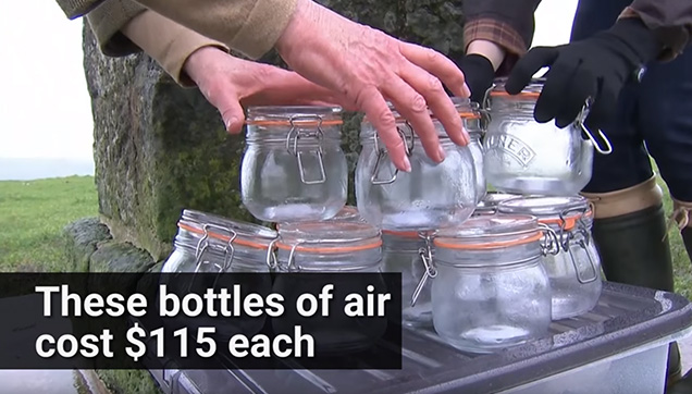 These bottles of fresh air cost $115 each.