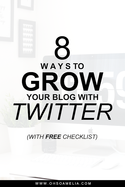 I share 8 ways to grow your blog with Twitter, plus a free daily Twitter checklist!