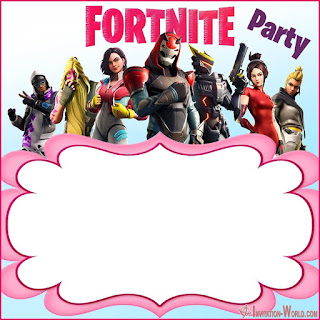 Plantilla para invitaciones fiesta cumpleaños Fortnite 6