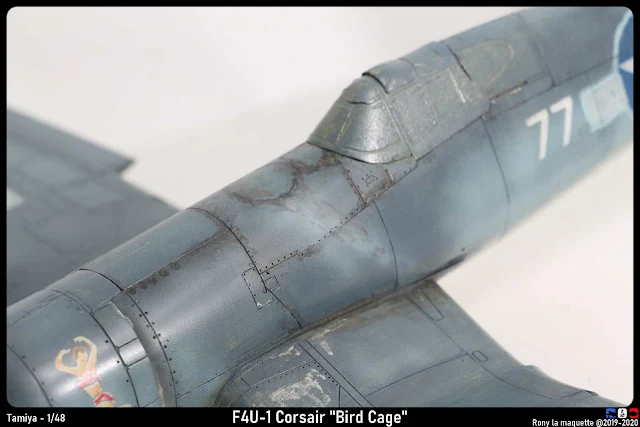 Les traces d’essence du F4U-1 Corsair de Tamiya au 1/48.