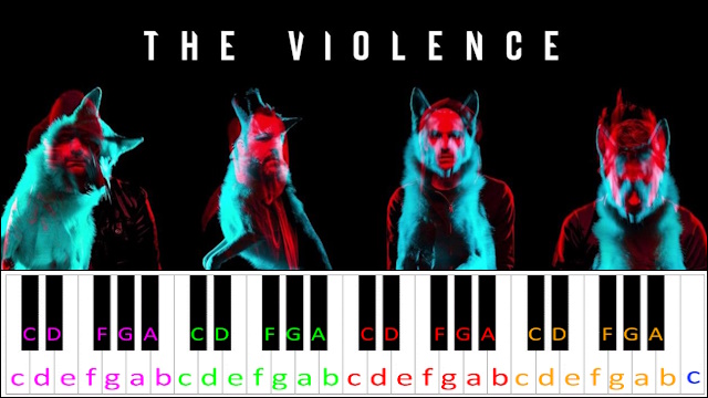 The Violence by Rise Against Piano / Keyboard Easy Letter Notes for Beginners