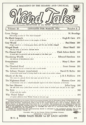 Weird Tales 3/1934, Hugh B Cave, Margaret Brundage, Pulp Magazine