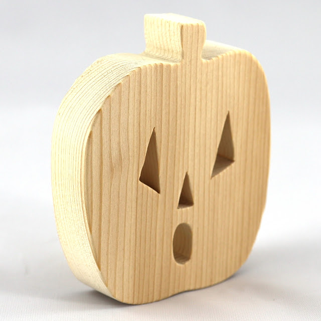 Handmade Wood Halloween Jack-o-lamtern Cutout