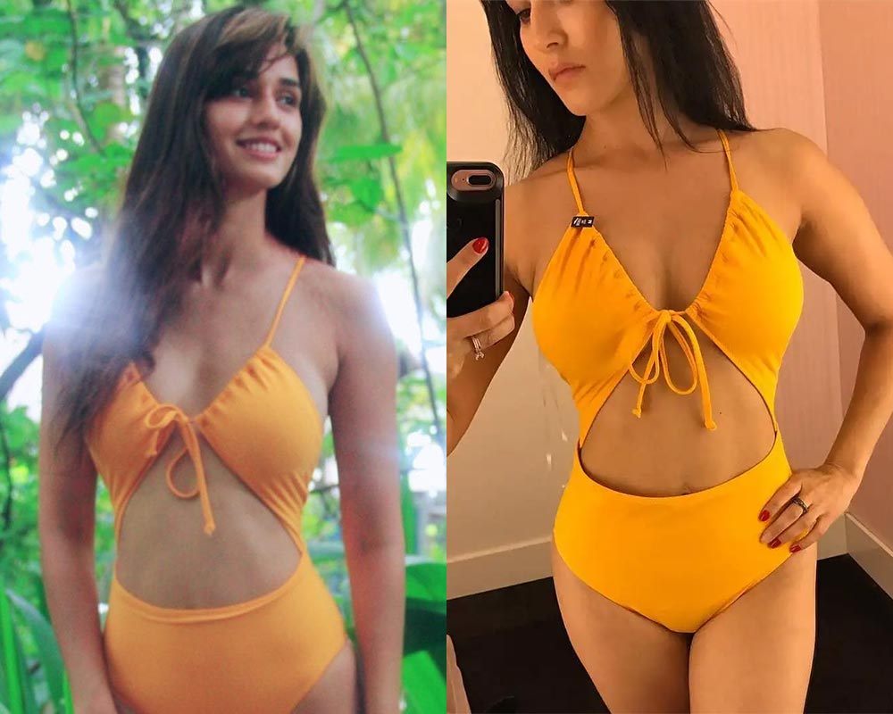 disha patani sunny leone yellow bikini