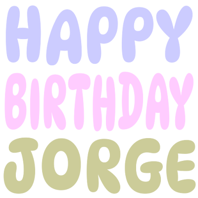 Happy Birthday Jorge (Sticker)