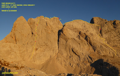 croquis torre arenera , fernando calvo guia de alta montaña , picos de europa , 