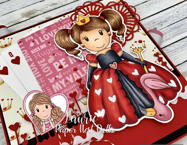 Close Up of Queen of Valentines Card