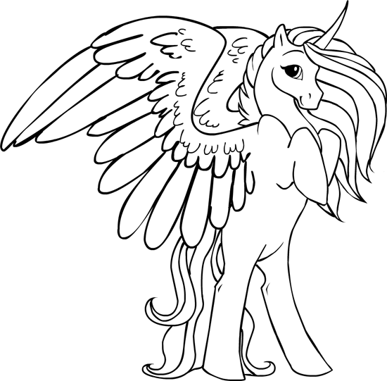 Download Beautiful Winged Unicorn Coloring - Play Free Coloring ...