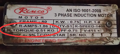 Induction Motor's nameplate