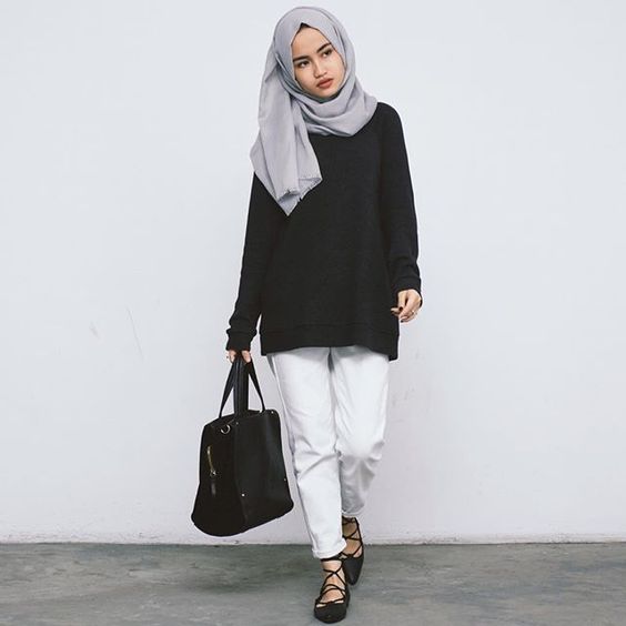 30+ Gaya Fashion Hijab Casual Terbaru 2018