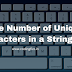 Find the Number of Unique Characters in a String.