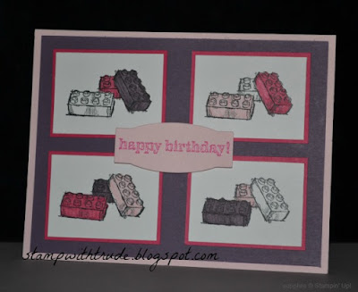 Stampin' Up!, http://stampwithtrude.blogspot.com, Trude Thoman, Boys Will Be Boys stamp set, girls birthday card, Tuesday Tutorial