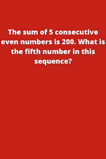 The sum of 5 consecutive even numbers is 200. What is the fifth number in this sequence?