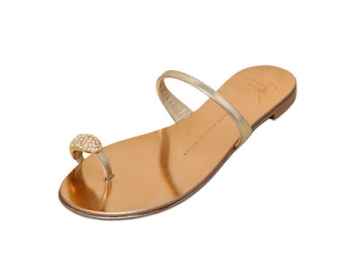 Giuseppe Zanotti flat gold slip-on Sandals