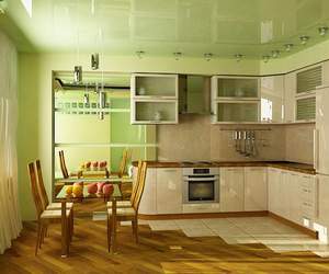 black kitchen cabinets green walls