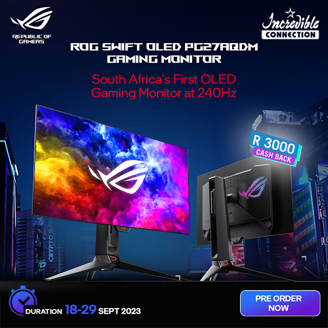 ASUS South Africa Launches the ROG Swift OLED PG27AQDM Gaming Monitor in South Africa @ASUS_za