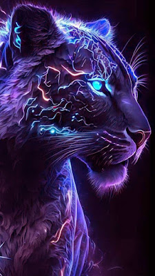 Electro Lion iPhone Wallpaper