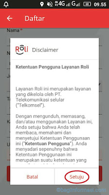 Daftar dan menggunakan aplikasi roli