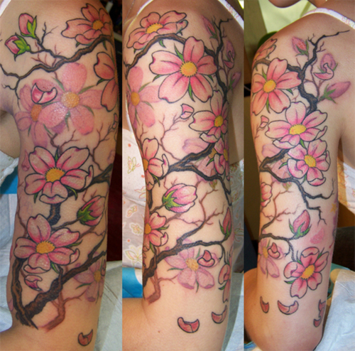 flower sleeve tattoos. images Koi Half Sleeve Tattoo