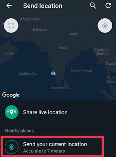 how to share location on whatsapp