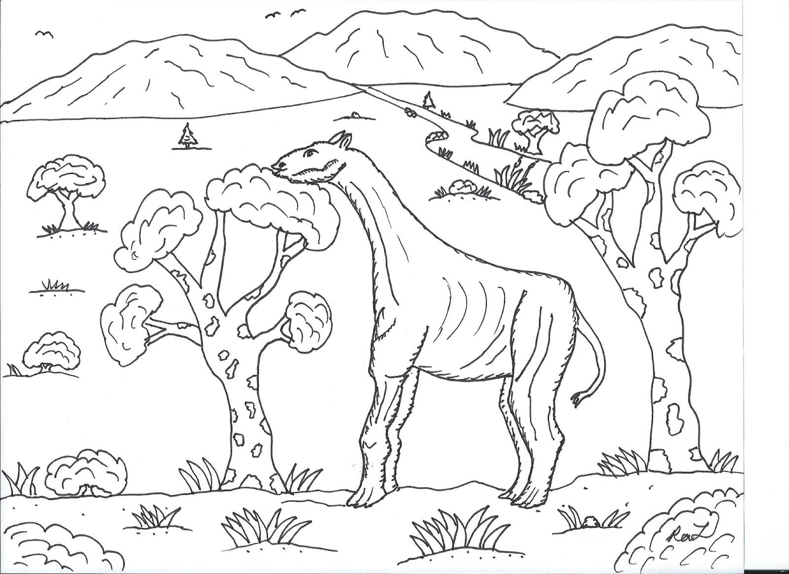 Download Robin's Great Coloring Pages: Prehistoric Mammals with Modern Mammals for Comparison