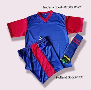 Red blue Soccer Kit in South Africa Distributors