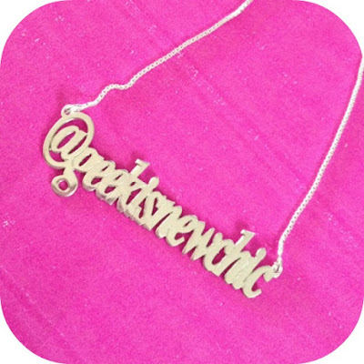 Twitter name necklace