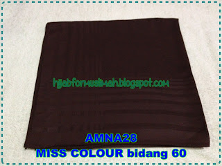 tudung MISS COLOUR bidang 60 plain