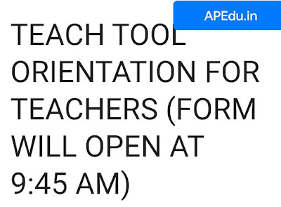 Teach Tool Orientation Live Link, Google Form